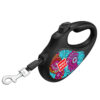 Повідець-рулетка для собак WAUDOG R-leash, малюнок "Літо", XS, до 12 кг, 3 м, світловідбиваюча стрічка чорний - Зображення 5