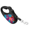 Повідець-рулетка для собак WAUDOG R-leash, малюнок "Літо", XS, до 12 кг, 3 м, світловідбиваюча стрічка чорний - Зображення 2
