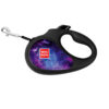 Повідець-рулетка для собак WAUDOG R-leash, малюнок "NASA21", S, до 15 кг, 5 м, світловідбиваюча стрічка чорний - Зображення 3