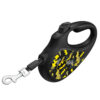 Повідець-рулетка для собак WAUDOG R-leash, малюнок "Бетмен Візерунок", L, до 50 кг, 5 м, світловідбиваюча стрічка чорний - Зображення 3