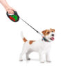 Повідець-рулетка для собак WAUDOG R-leash, малюнок "Калина", M, до 25 кг, 5 м, світловідбиваюча стрічка чорний - Зображення 8
