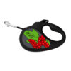 Повідець-рулетка для собак WAUDOG R-leash, малюнок "Калина", M, до 25 кг, 5 м, світловідбиваюча стрічка чорний - Зображення 5