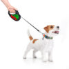 Повідець-рулетка для собак WAUDOG R-leash, малюнок "Калина", M, до 25 кг, 5 м, світловідбиваюча стрічка чорний - Зображення 6