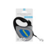 Повідець-рулетка для собак WAUDOG R-leash, малюнок "Сміливість", S, до 15 кг, 5 м, світловідбиваюча стрічка чорний - Зображення 4