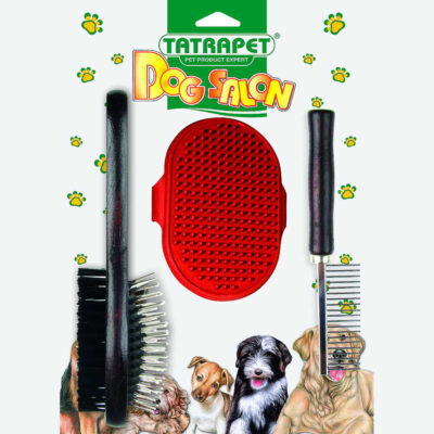 Набір для собак Dog Salon, щітка двосторон./гребінець/щітка силікон