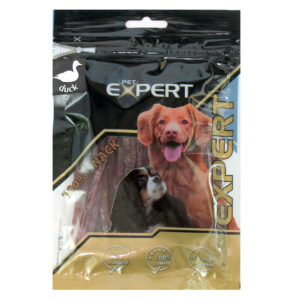 Ласощі для собак Expert, сушене качине м'ясо,смужки 10*0,3см / 80 г