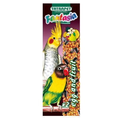 Колосок Fantasia для серед. папуг єкзот. фрукти/яйця, 90 г 18-19 см (2 шт)