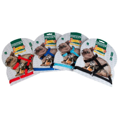 Поводок-шлея для гризуна.Jumbo ,1*22-45 cм (різні кольори) (12шт.уп.)
