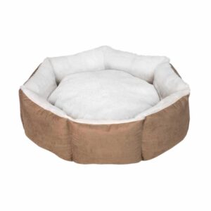 Лежак для тварини CUPCAKE, круглий (коричневий/сірий) 98 см, 35кг XL