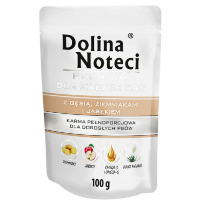 Пауч Dolina Noteci Premium для собак маленьких порід з гусем, картоплею та яблуком, 100г