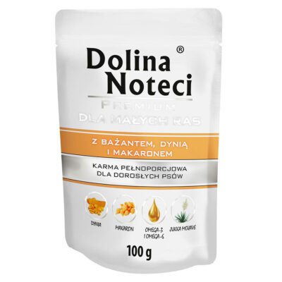 Пауч Dolina Noteci Premium для собак маленьких порід з фазаном, гарбузом та локшиною, 100 г