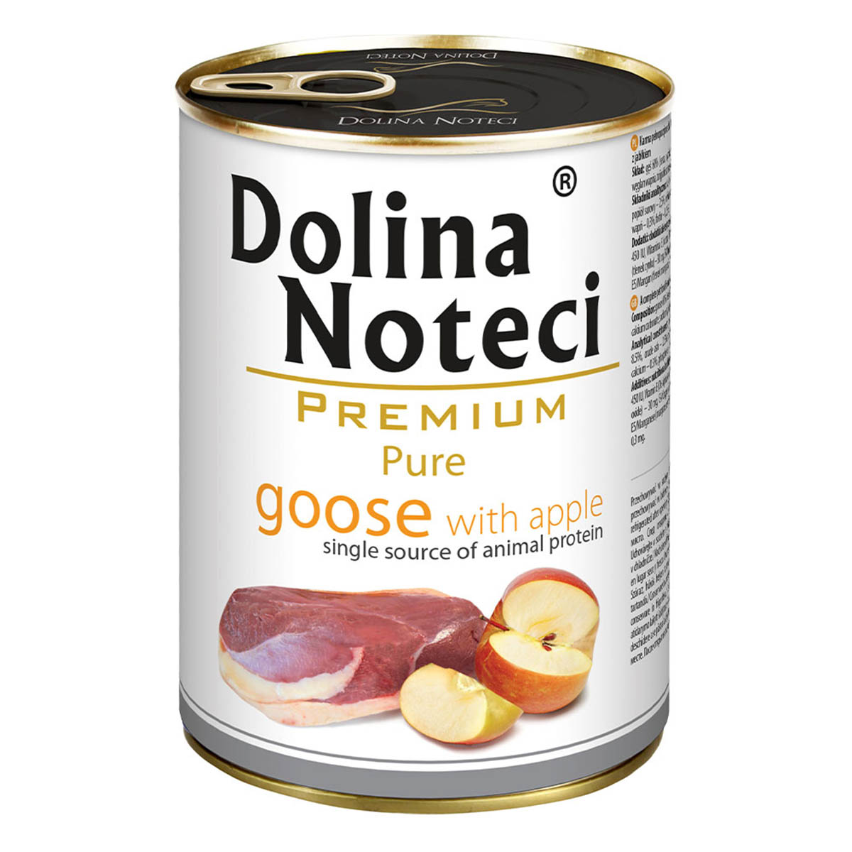 Консерва Dolina Noteci Premium Pure для собак алергіків з гускою та яблуком, 400г купити в Україні OnRiver.com.ua Консерва Dolina Noteci Premium Pure для собак алергіків з гускою та яблуком, 400г
