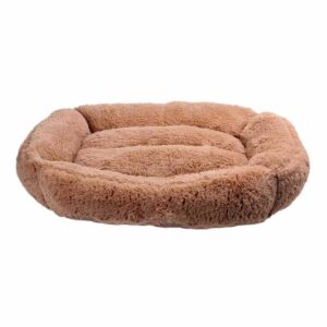 Лежак плюшевий для тварини BROWNIE,прямокутний(коричневий) 95*70*22 см, 40 кг XL