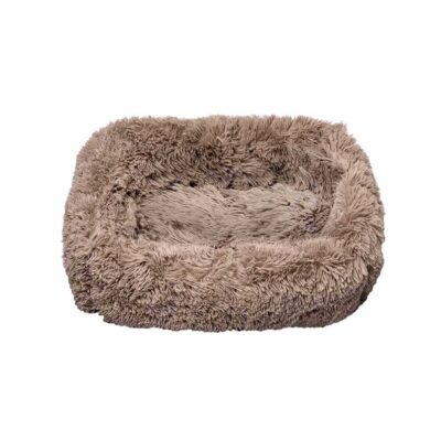 Лежак плюшевий для тварини PONCHIK ,прямокутний (коричневий) 78*60*22 см, 25 кг L