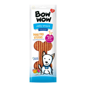 Ласощі для собак "Bow wow" протеїнові палички яловичина,птиця,томати та габруз, 22 см (25 шт в кор)