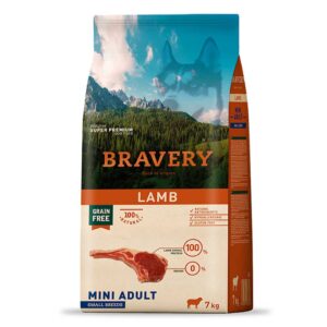 УЦ_BRAVERY Lamb Mini Adult, сухий корм для собак дрібних порід, з ягням, 7кг