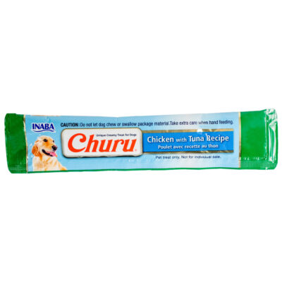 Ласощі INABA "Churu" для собак, вершковий мус в стіках, курка/тунець 1 стік/ 14 г