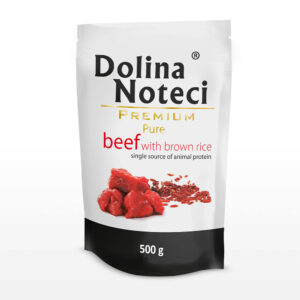 Пауч Dolina Noteci Premium Pure для собак алергіків з яловичиною та корич. рисом, 500 г