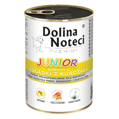Акційні товари купити в Україні Корм конс. Dolina Noteci Premium для цуценят з курячими шлунками, 400 г