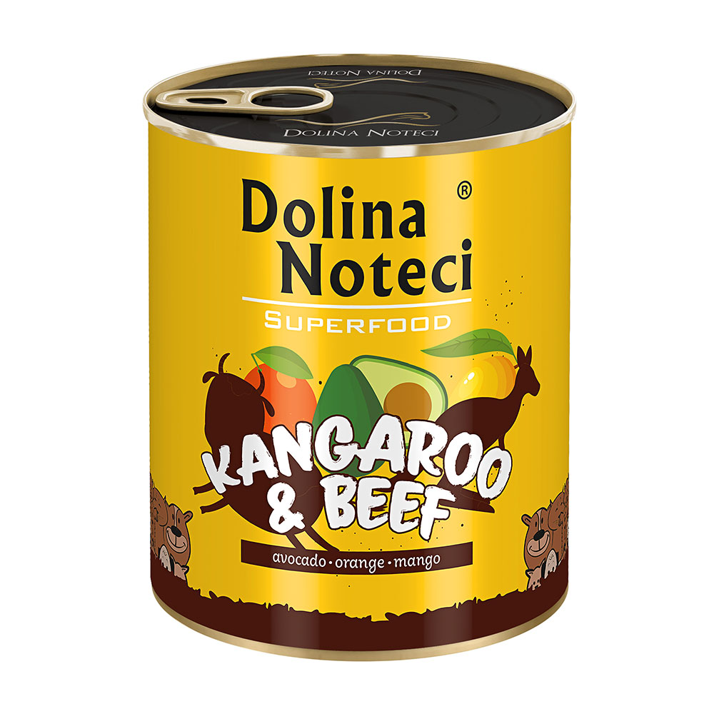 Консерва Dolina Noteci Superfood для cобак з м'ясом кенгуру та яловичини, 800 г купити в Україні OnRiver.com.ua Консерва Dolina Noteci Superfood для cобак з м'ясом кенгуру та яловичини, 800 г