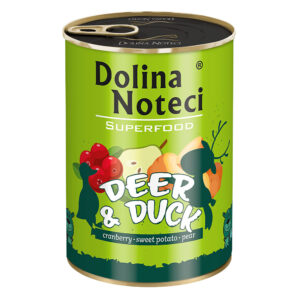 Консерва Dolina Noteci Superfood для cобак з олениною та качкою, 400 г
