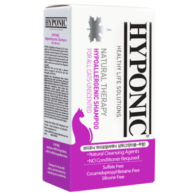 Hyponic Hypoallergenic, гіпоалергенний шампунь д/котів, з олією та жожоба (без запаху), 10уп/10 мл