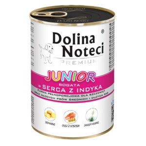Корм конс. Dolina Noteci Premium для цуценят з індичим серцем, 400 г