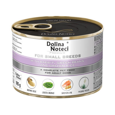 Корм конс. Dolina Noteci Premium для собак маленьк. порід, кролик+квасоля+рис, 185 г