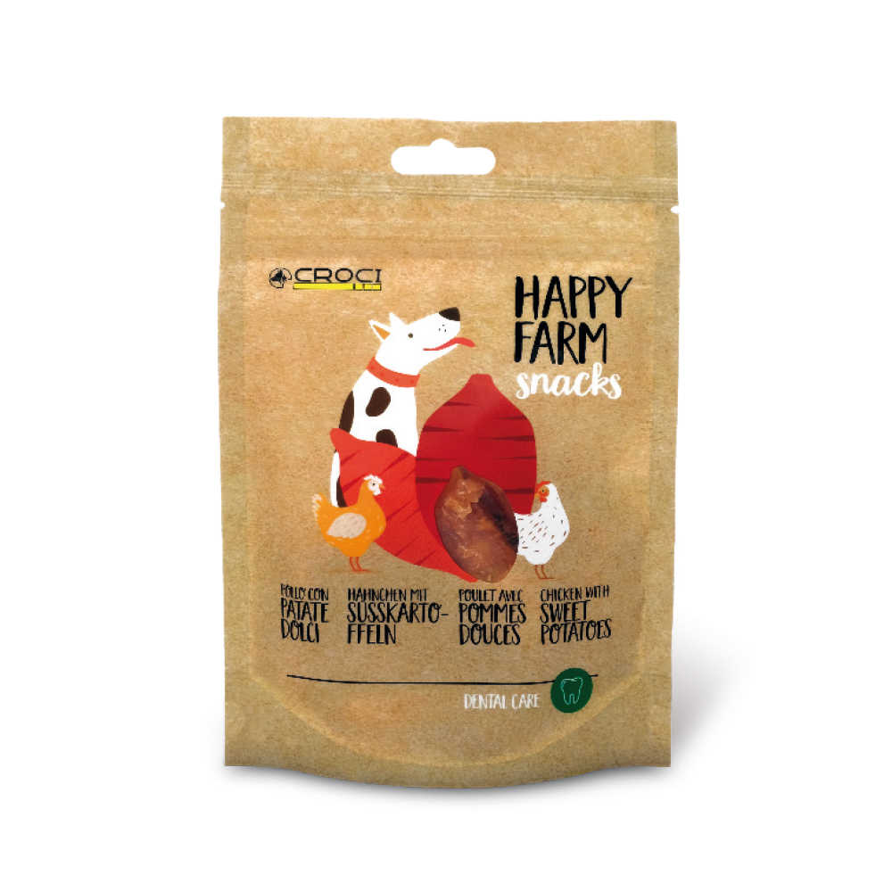 Ласощі м'ясні HAPPY FARM, картопля з куркою, 80г купити в Україні OnRiver.com.ua Ласощі м'ясні HAPPY FARM, картопля з куркою, 80г
