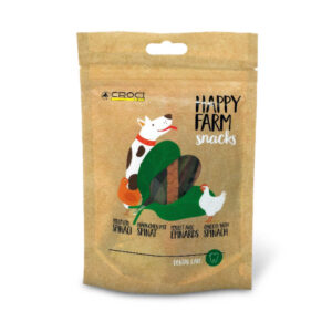 Ласощі м'ясні HAPPY FARM, курча зі шпинатом, 80г