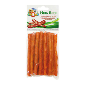 Ласощі жиловані King Bone Bacon кручений стік, 10см, 10г, 20шт/в уп