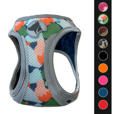 Шлея HIKING REFLECTIVE, арлекін, нейлон, XL 53-58см