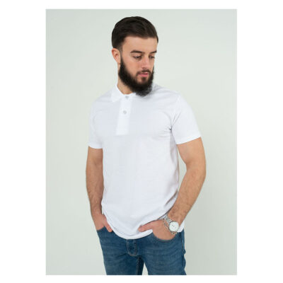 Футболка чоловіча поло 14-1350 білий 2XL