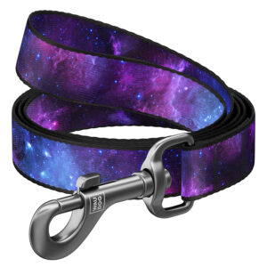 Повідець для собак нейлоновий WAUDOG Nylon, малюнок "NASA21", S, Ш 15 мм, Дов 200 см