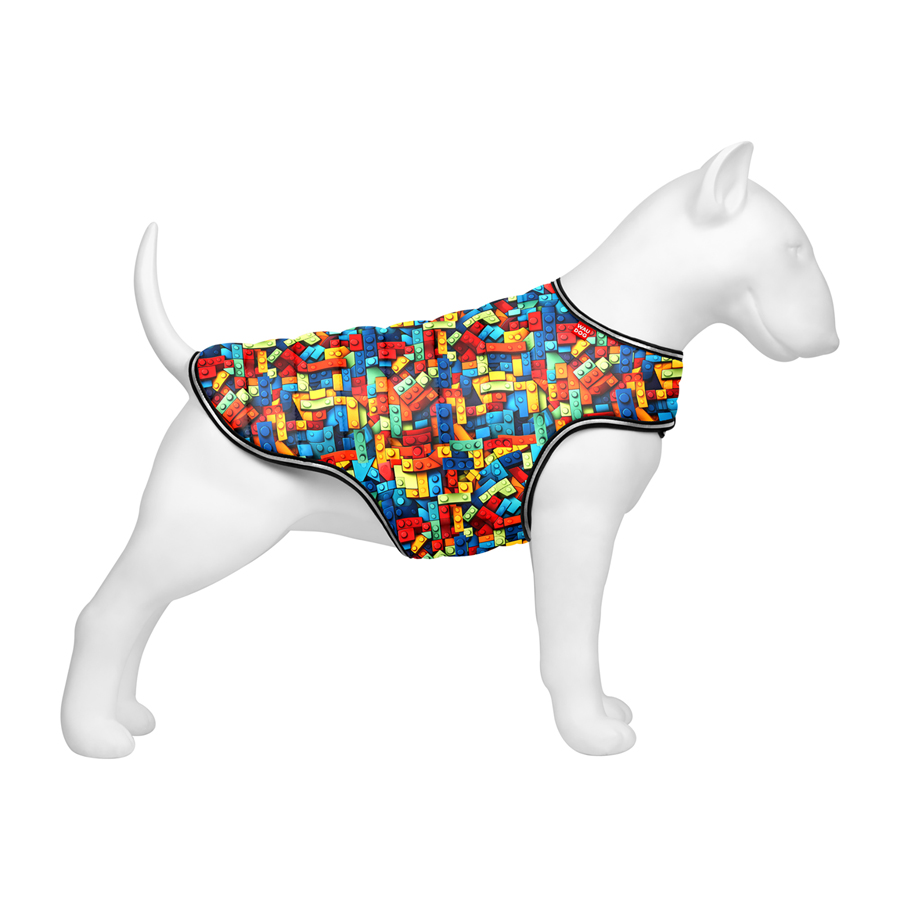Курточка-накидка для собак WAUDOG Clothes, малюнок "Блоки", M, А 37 см, B 52-62 см, С 36-47 см купити в Україні OnRiver.com.ua Курточка-накидка для собак WAUDOG Clothes, малюнок "Блоки", M, А 37 см, B 52-62 см, С 36-47 см