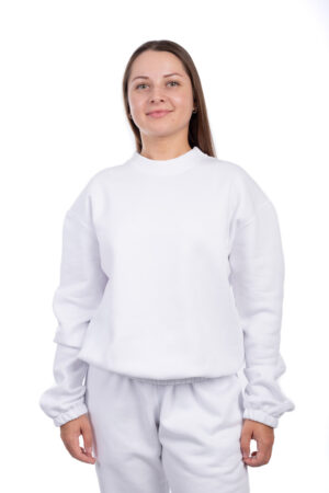 Bono Оверсайз Світшот жіночий білий No651 950102 XL-2XL