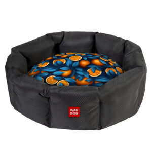 Лежанка для собак WAUDOG Relax, малюнок "Апельсини", L, Ш 49 см, Д 59 см, В 20 см