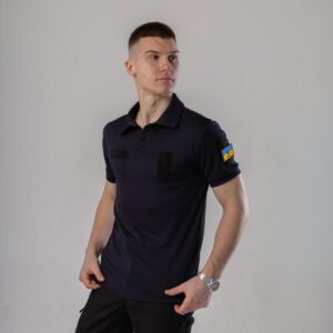 Мілітарі футболка кулмакс темно-синя весна/літо чоловіча Pobedov Recon