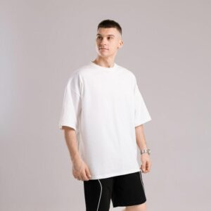 Молочна футболка. Футболка оверсайз чоловіча. Базова футболка Pobedov Nude