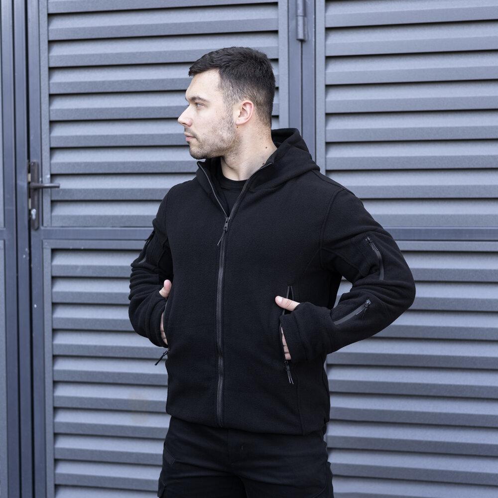 Чоловіча толстовка флісова на блискавці Pobedov Explorer чорна купити в Україні OnRiver.com.ua Чоловіча толстовка флісова на блискавці Pobedov Explorer чорна