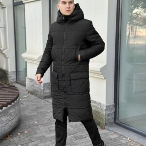 Чоловіча зимова куртка чорна Pobedov Tank XL