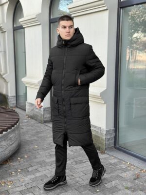 Чоловіча зимова куртка чорна Pobedov Tank XL