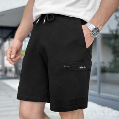 Чоловічі літні чорні шорти Pobedov Line