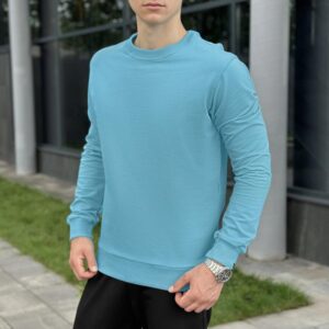 Світшот чоловічий однотонний яскравий ментол Pobedov 001