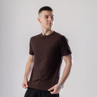 Чоловіча футболка бавовняна Pobedov Peremoga шоколадна
