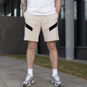 Бежеві літні шорти для чоловіків. Повсякденні шорти чоловічі Pobedov Hype