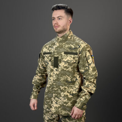 Мужской тактический китель демисезонный с карманами пиксель Pobedov Rip-Stop 3XL