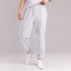 Мужские штаны джоггеры с карманами серые меланжевые Pobedov 95