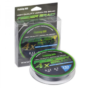 Шнур Fishing ROI Feeder Braid 4PE 230 м 0,12 мм 4.7 кг колір-Dark Grey