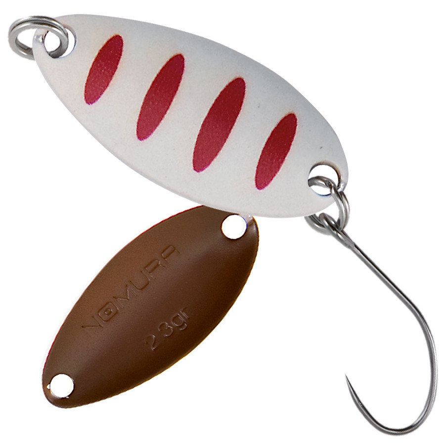 Блешня-коливалка Nomura Isei Sue Spoon 2,3 гр. White Red Stripes купити в Україні OnRiver.com.ua Блешня-коливалка Nomura Isei Sue Spoon 2,3 гр. White Red Stripes
